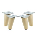 4x Noha buk lak skosená noha sada 8cm