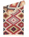 KOBEREC BOHO Kilim Koberec tkaný 80x150 aztécky viacfarebný OBOJSTRANNÝ vzor