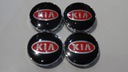 4x Emblémy Center Caps pre ráfiky KIA 60 mm, čierna a červená