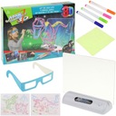Magická 3D LED tabuľa na kreslenie dinosaurov