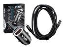 NABÍJAČKA DO AUTO USB QC 12-24V KÁBEL 2m 100W