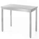 Stredový oceľový kuchynský stôl na pracovnú dosku 100x60cm - Hendi 811276