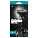 Pánsky holiaci strojček Gillette Mach3 Charcoal s 2 náhradnými čepeľami