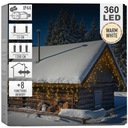 LIGHT záves, vianočná girlanda, vonkajšie záhradné osvetlenie, 11,85 m