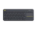Klávesnica Logitech Wireless Touch K400 Plus Unifying, čierna