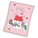 Fleecová prikrývka na posteľ 110x140 prasiatko Peppa