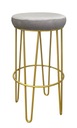 Nízka barová stolička 66cm, zlatý kov, 4P