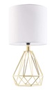 Stolná lampa s bielym tienidlom