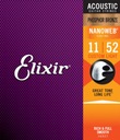 Struny pre akustickú gitaru Elixir NANOWEB Phosphor Bronze 11-52