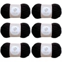 Akrylová priadza BLACK SOFT Priadza 238 m 100 g x 6