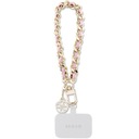 Guess Hand Strap GUOUCHSAMC4P (Saffiano Chain Strap 4G Charm / ružová)