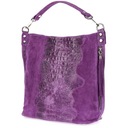Veľká semišová kožená taška CROCO shopper