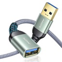 Sada 2 3-metrových predlžovacích káblov USB 3.0 samec-female