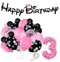 BALOONS narodeninový set pre 3-ročné deti MINI MINNIE MOUSE