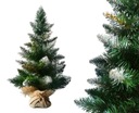 60CM Maličký vianočný stromček, BIELE ALPSKÉ BOROVICE, z juty