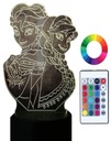 3D LED nočná lampa ELSA ANNA FROZEN Vyryté meno