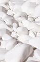 Ozdobné kamene, biele, matné, 1-3 cm; 2,5 kg