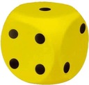 Mäkká penová kocka 20 cm, žltá