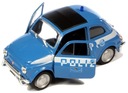 WELLY KOVOVÝ MODEL AUTA FIAT NUOVA 500 POLICE