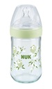 SKLENENÁ FĽAŠA NUK NS 240 ML SILIKÓNOVÝ cumlík M