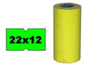 Zelená etiketovacia páska do etiketovacieho stroja 22x12 5 ks