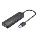 VENTION HUB ADAPTÉR USB 3.0 S 3 PORTMI ZVUKOVEJ KARTY A NAPÁJANIA 0,15M