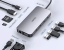 ADAPTÉROVÝ ROZBOČ TYP-C 11V1 PD HDMI RJ45 VGA SD Audio
