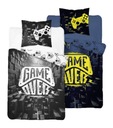 Obliečky 160x200 svietiaca bavlna v tme svieti game over pad pre chlapcov