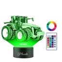 3D LED nočné svetlo traktora John Deere s názvom