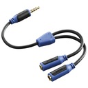 AUDIO STEREO ADAPTÉR Jack 3,5 WT - 2x Jack 3,5 GN