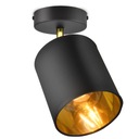 Lamp Plafond Luster Pohyblivé tienidlo lampy Black Gold