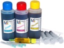 ATRAMENTY PRE HP 3X120ML COLOR + TEKUTÉ + PRÍSLUŠENSTVO PRE REG.