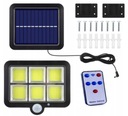 VÝKONNÁ SOLARNÁ LAMPA SENZOR POHYBU SÚMRAK + DIAĽKOVÉ OVLÁDANIE