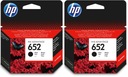 Sada atramentov HP 652 2x čierna F6V25AE