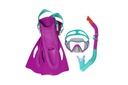 Potápačský set Pink Mask Fins Snorkel