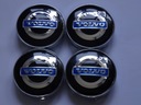 4x Emblémy Center Caps pre ráfiky VOLVO 60 mm, čierne