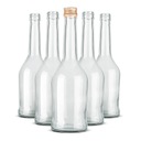 500 ml Napoleon sklenené fľaše - na džús, tinktúru, koňak, víno - 30 ks.