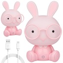 NOČNÁ LAMPA PRE DETI ZAJÍČKA SOFT LED USB SILIKÓN