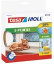 TESA Gumové tesnenie E biele 25m/9mm