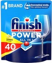 1x FINISH Power lemon tablety do umývačky riadu 40 ks.