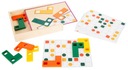 Drevené kocky puzzle pre deti Tvary Montessori Sfd