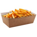 Zásobník Box Papierové nádoby na hranolky 10/16/5,3 cm Kraft BIO, 90 kusov
