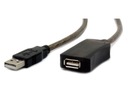 USB 2.0 predlžovací kábel typu AM-AF 10m aktívny