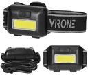 Čelovka LED COB 1W Čelovka, IPX3 Batéria 12m, Čierna