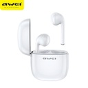 Slúchadlá AWEI Branded Good Bluetooth 5.0 T28 TWS + dokovacia stanica biela