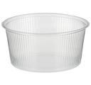 Jednorazové nádoby, okrúhle, priehľadné + vrchnáky 250ml PP, 100 kusov