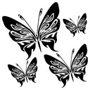 Sada samolepiek na stenu BUTTERFLY motýle 10 ks.