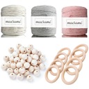 MACRAME SET, bavlnená šnúrka, 31 ELEMENTOV