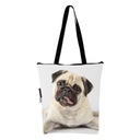 TAŠKA kabelka s MOPSOM DOG PUG ako darček, sieťka