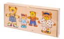DREVENÉ MEDVEDY PUZZLE EMÓCIE SORTER PUZZZLE 3+